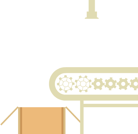 Chocolate conveyor belt animation